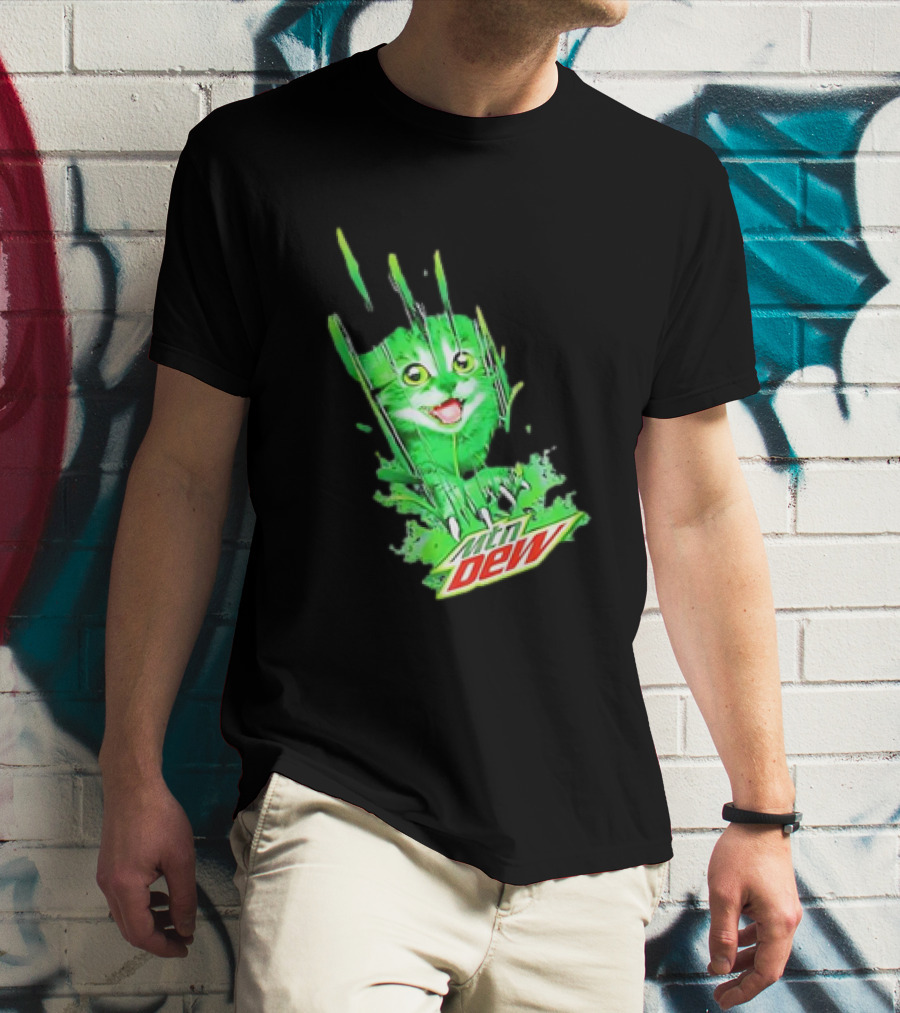 Cat Mtn Dew Mountain Mew Clawing T-Shirt