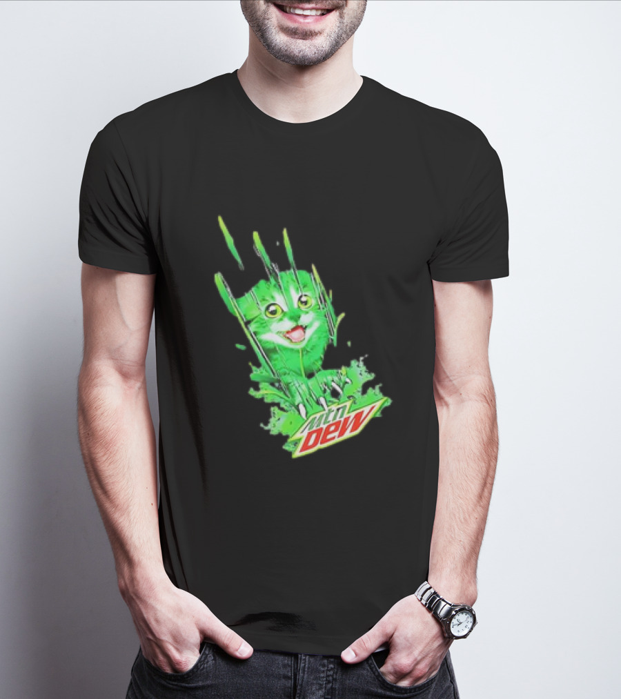 Cat Mtn Dew Mountain Mew Clawing T-Shirt