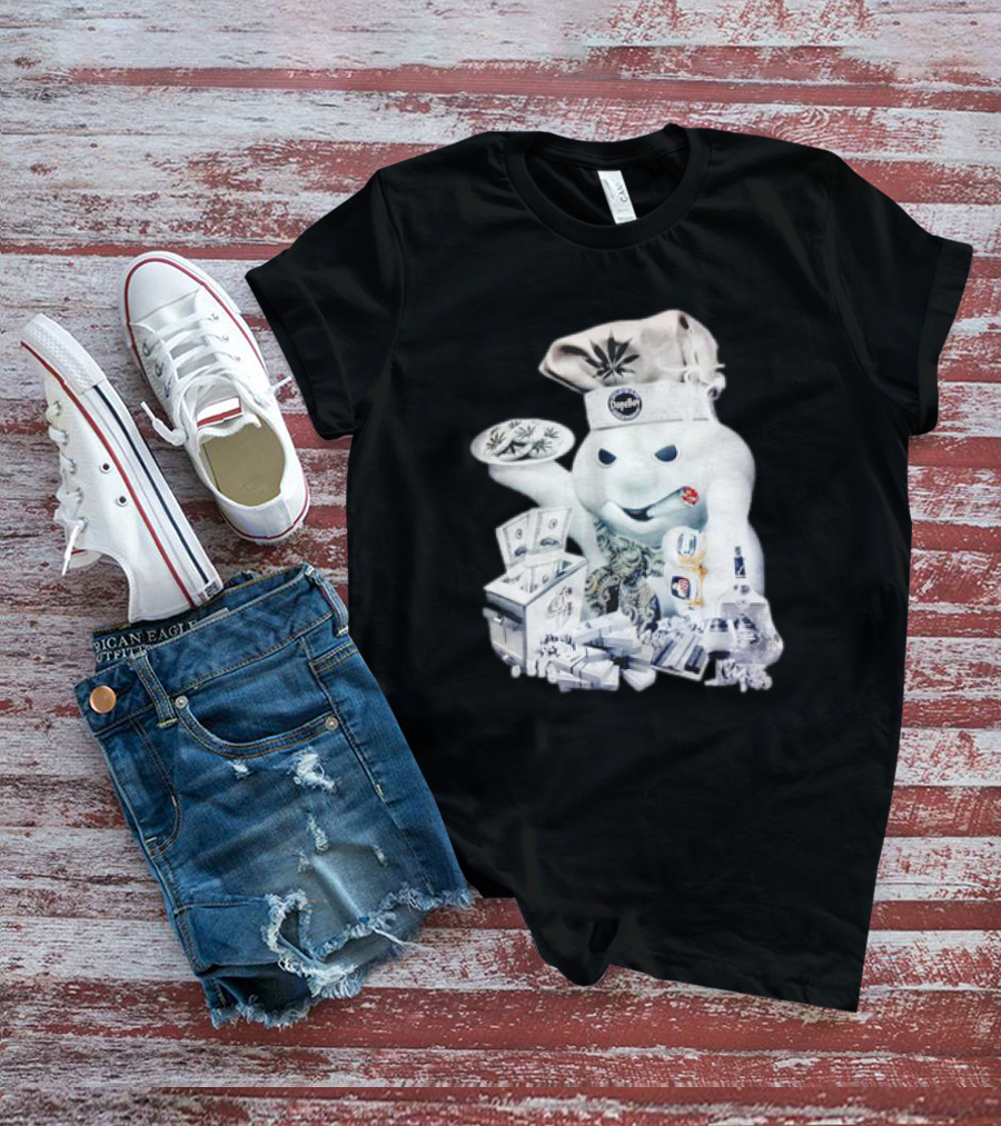 Dopeboy Dough Boy Cannabis Money And Baking Elements T-Shirt