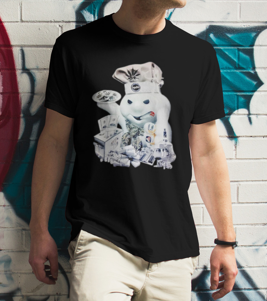 Dopeboy Dough Boy Cannabis Money And Baking Elements T-Shirt