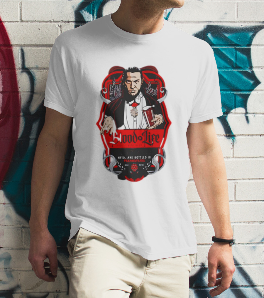 Dracula Blood Is Life Barley Wine Beer Brewed In Transylvania With Children Of The Night’s Taste T-Shirt