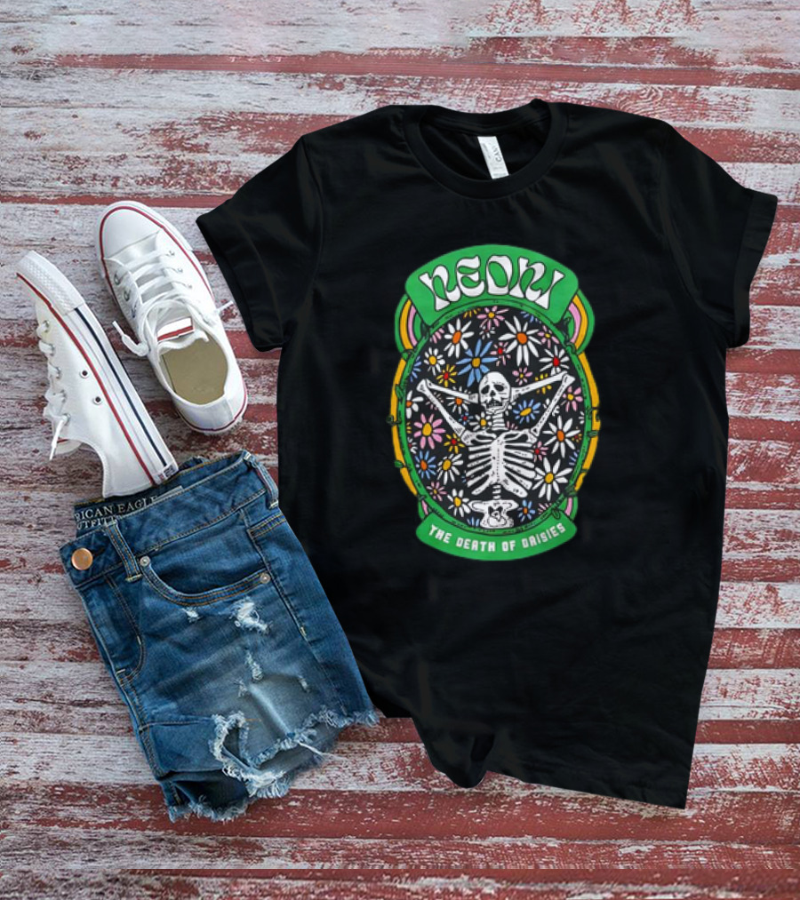 Neoni Skeleton Surrounded By The Death Of Daisies T-Shirt