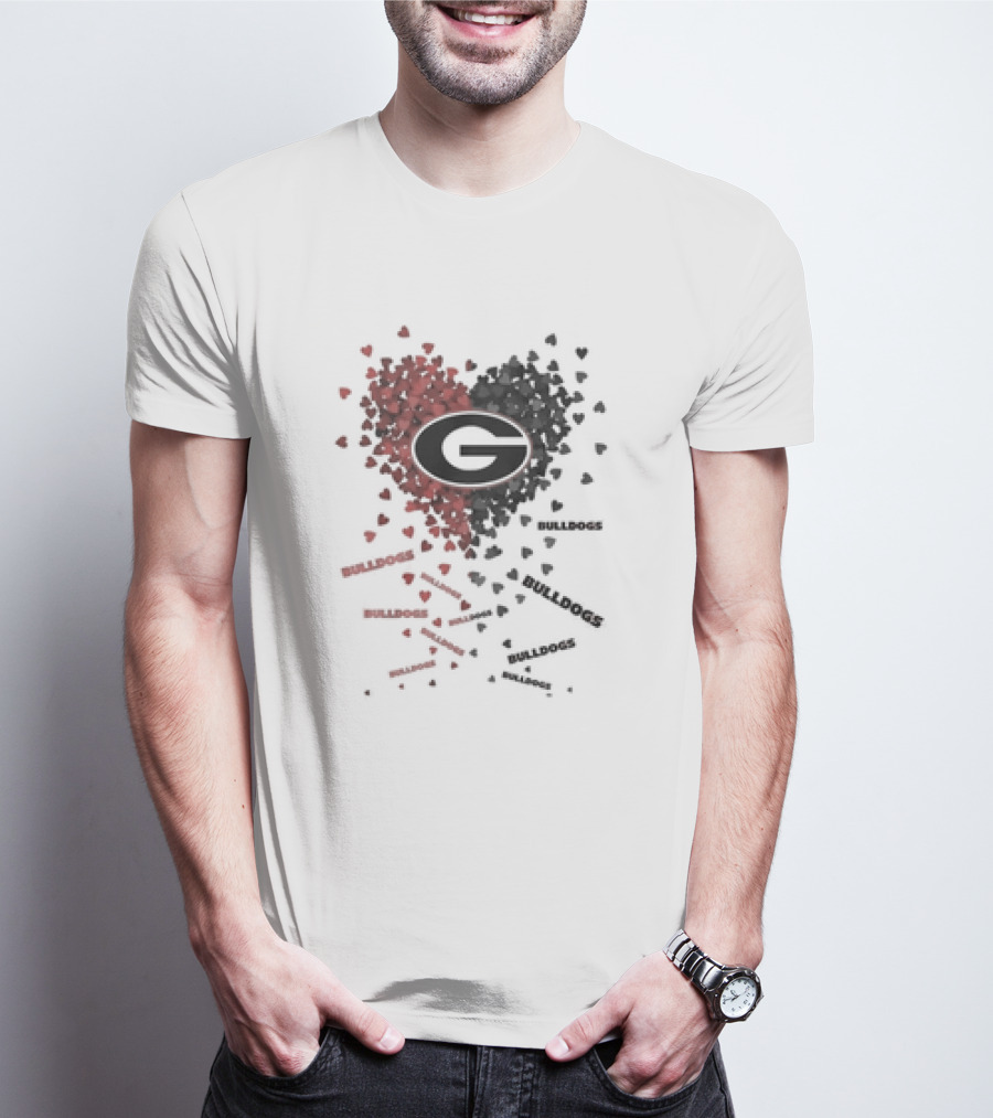 Georgia Bulldogs Heart G Logo Passion T-Shirt