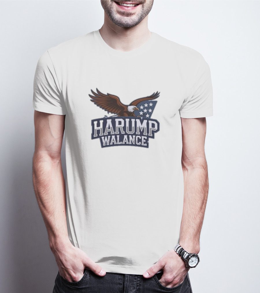 Harump Walance Eagle American Flag Stars T-Shirt