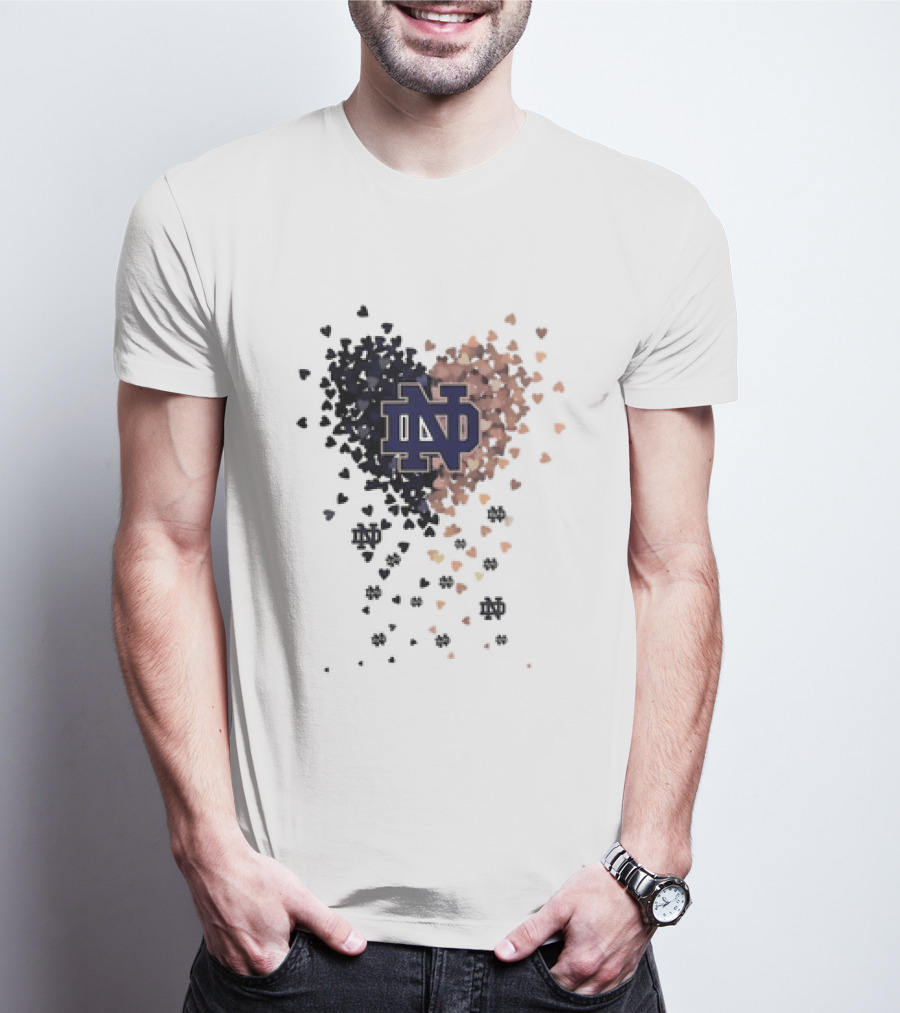 Heart Full Of Football Notre Dame Fighting Irish ND T-Shirt