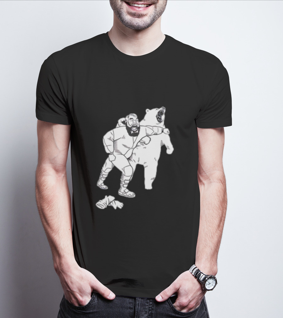 Brian The Bear Wrestling Match Showdown T-Shirt