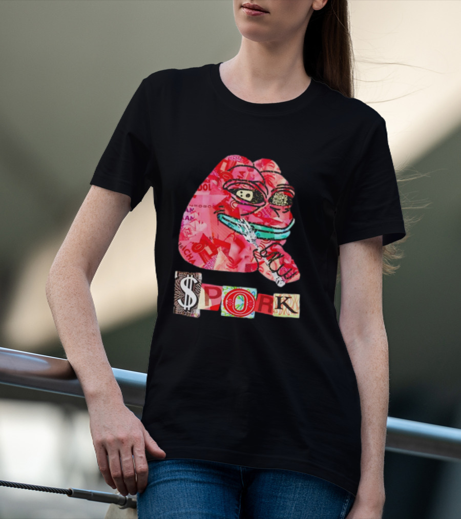 Colombo Spork Pepe Meme Collage Smoking T-Shirt