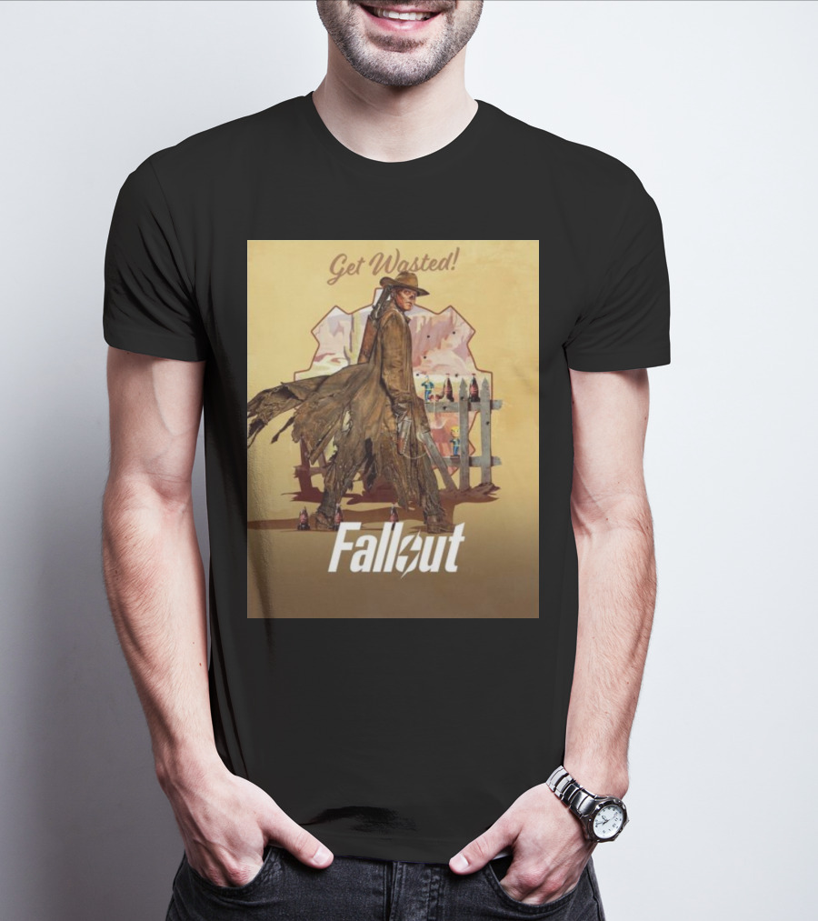Get Wasted Fallout Series Western Theme Premieres April 12 On Prime Video T-Shirt