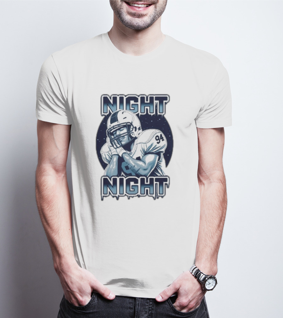 Night Night Ceman Ryan Barker 94 Football Player T-Shirt