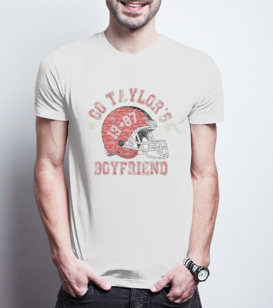 Go Taylor’s Boyfriend 13 87 Football Helmet T-Shirt