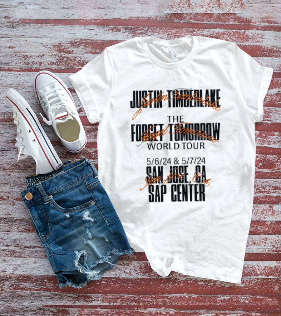 Justin Timberlake San Jose SAP Center Forget Tomorrow World Tour T-Shirt