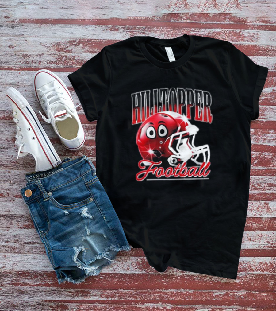 Hilltopper Football Big Red Helmet Pepper T-Shirt