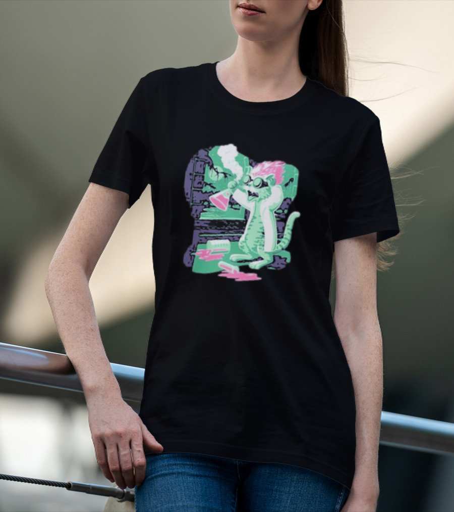 Kyle’s Corner Feline Weird Oct 24-27 Live Oak FL Mad Scientist Cat Lab T-Shirt