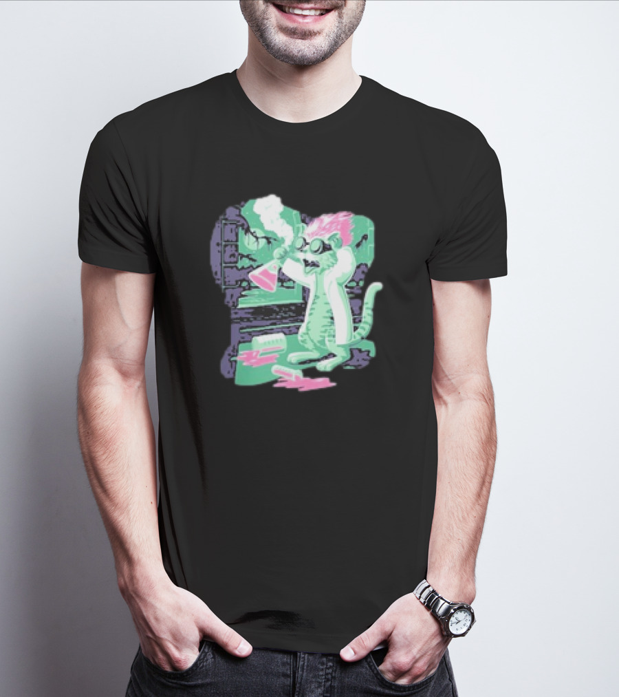 Kyle’s Corner Feline Weird Oct 24-27 Live Oak FL Mad Scientist Cat Lab T-Shirt