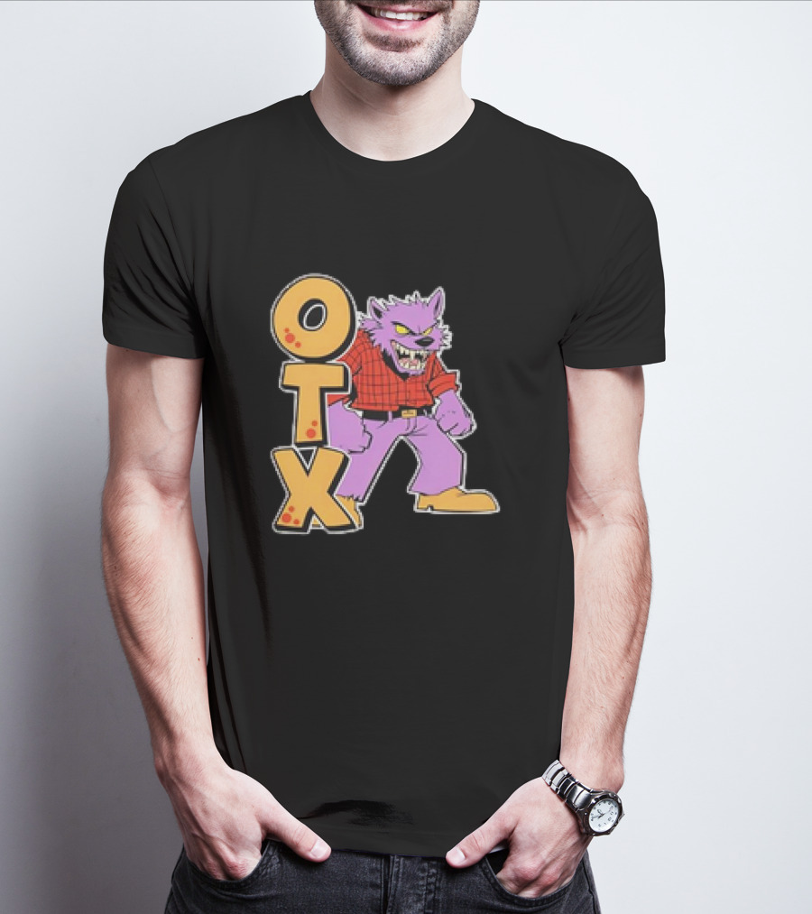 Otx Purple Werewolf In Plaid T-Shirt