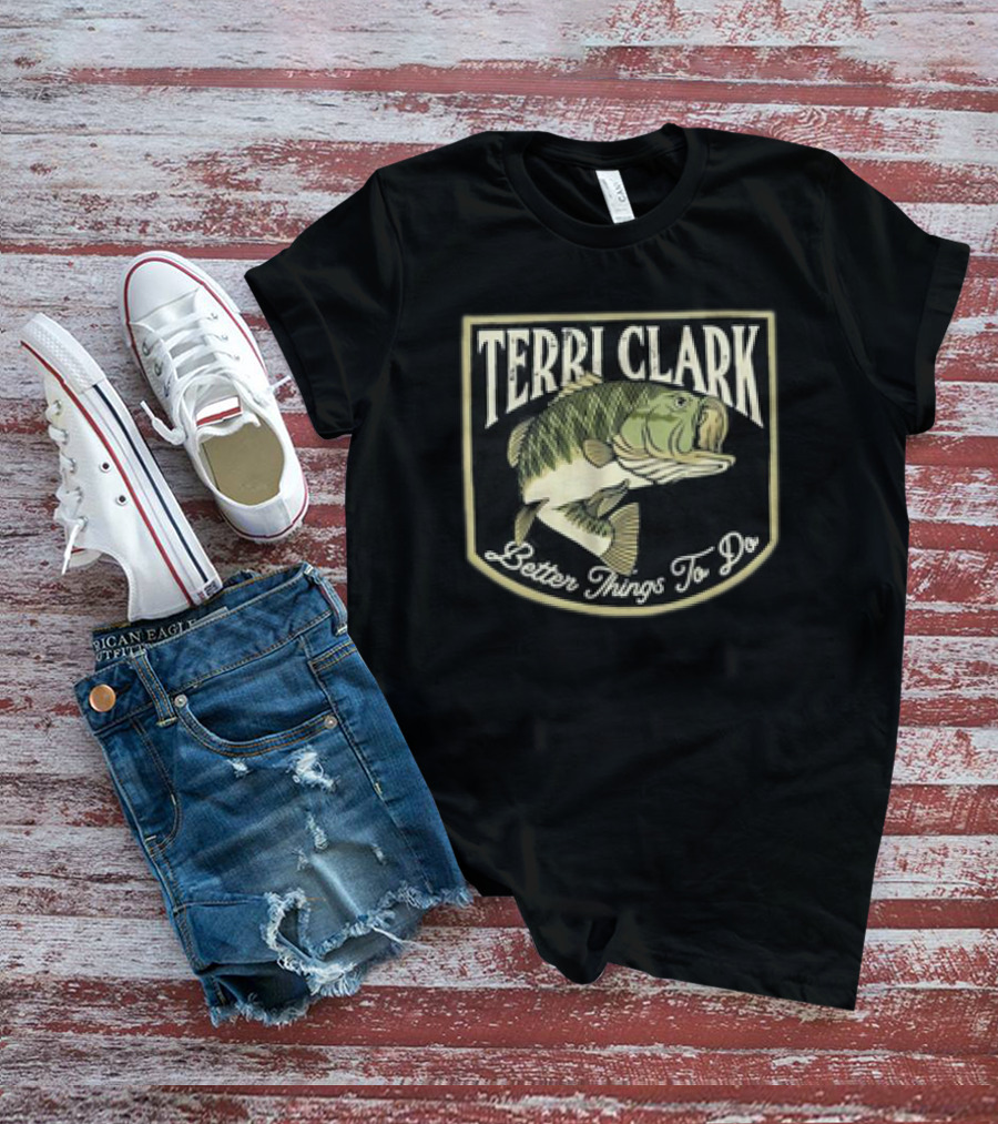 Terri Clark Better Things To Do Fish Badge T-Shirt