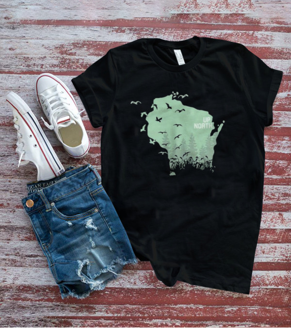 Wisconsin Up North Birds And Trees T-Shirt