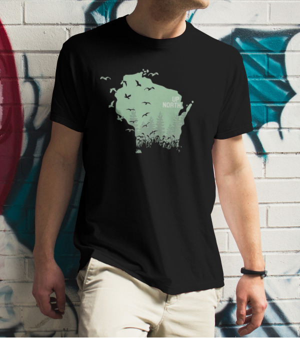 Wisconsin Up North Birds And Trees T-Shirt