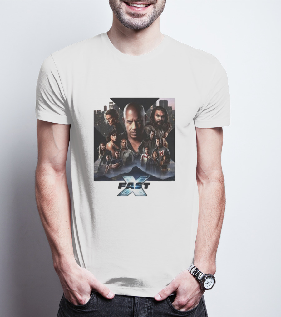 Fast X Cast Ensemble In Urban Cityscape T-Shirt