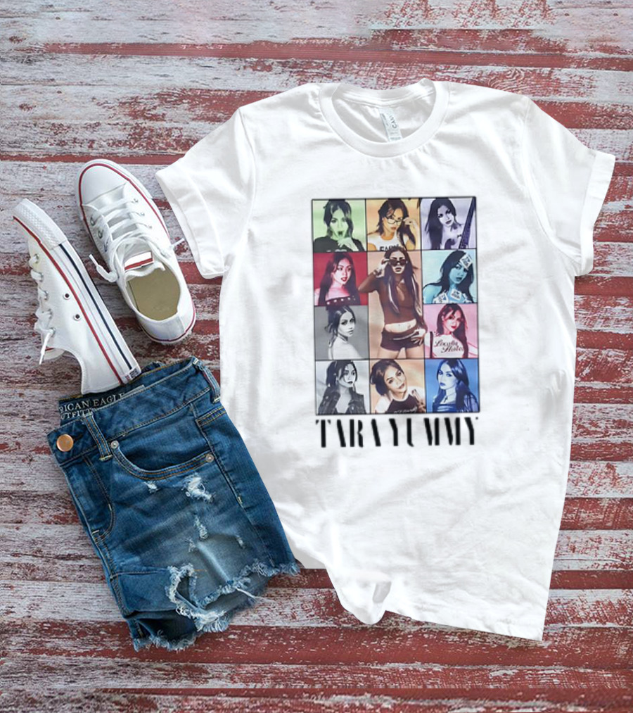 Tara Yummy Colorful Era Photos Montage T-Shirt