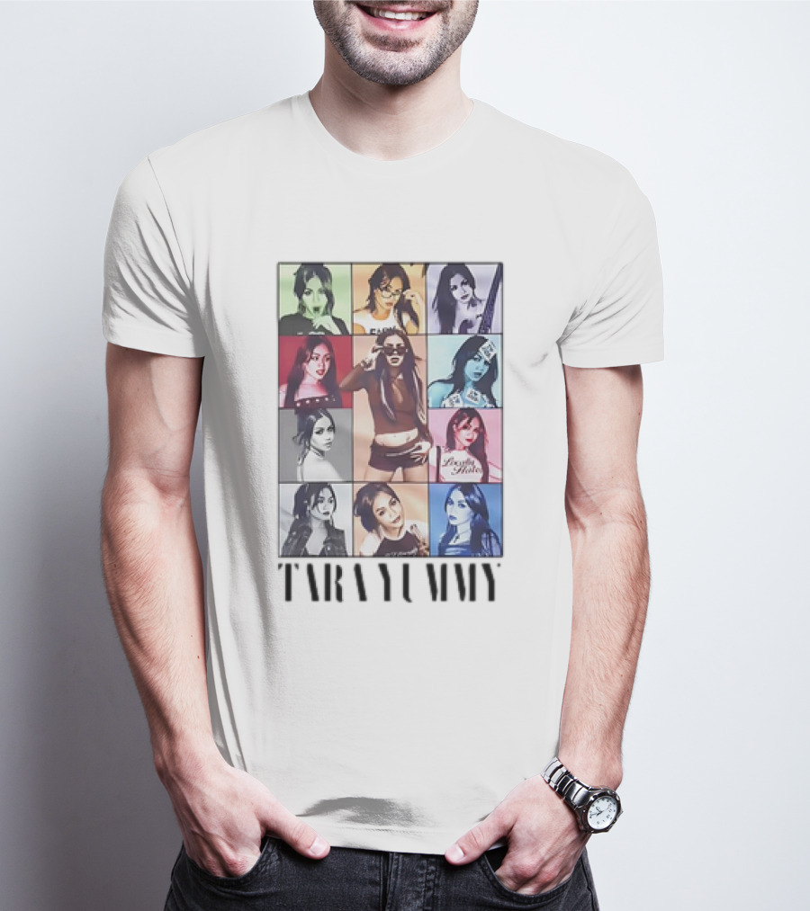 Tara Yummy Colorful Era Photos Montage T-Shirt