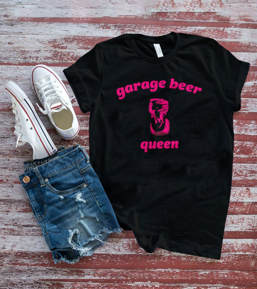 Garage Beer Queen Crushed Can T-Shirt