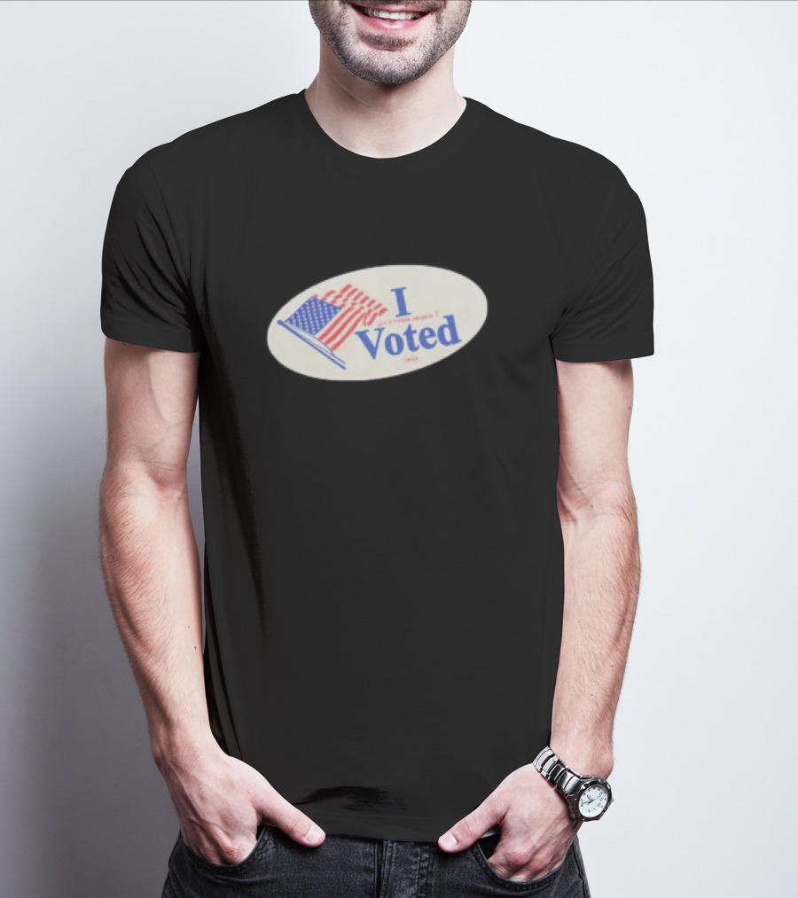 Marcus Pork I Voted Twice Trouble Sticker With American Flag T-Shirt