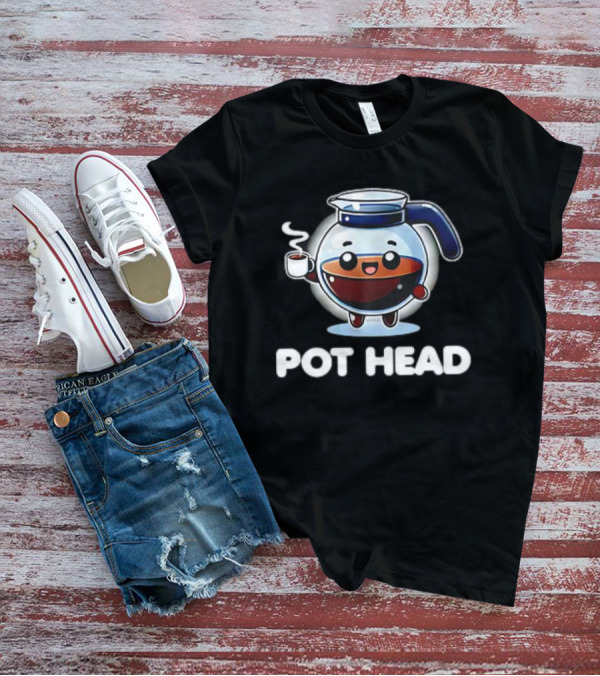 Pot Head Kawaii Coffee Pot Cute Cartoon T-Shirt