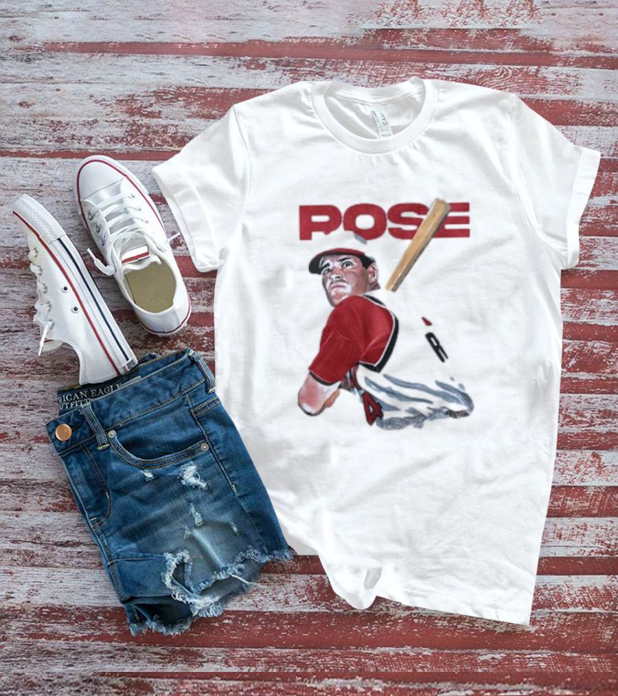 PO$E Pete Rose Baseball Bat Sports T-Shirt