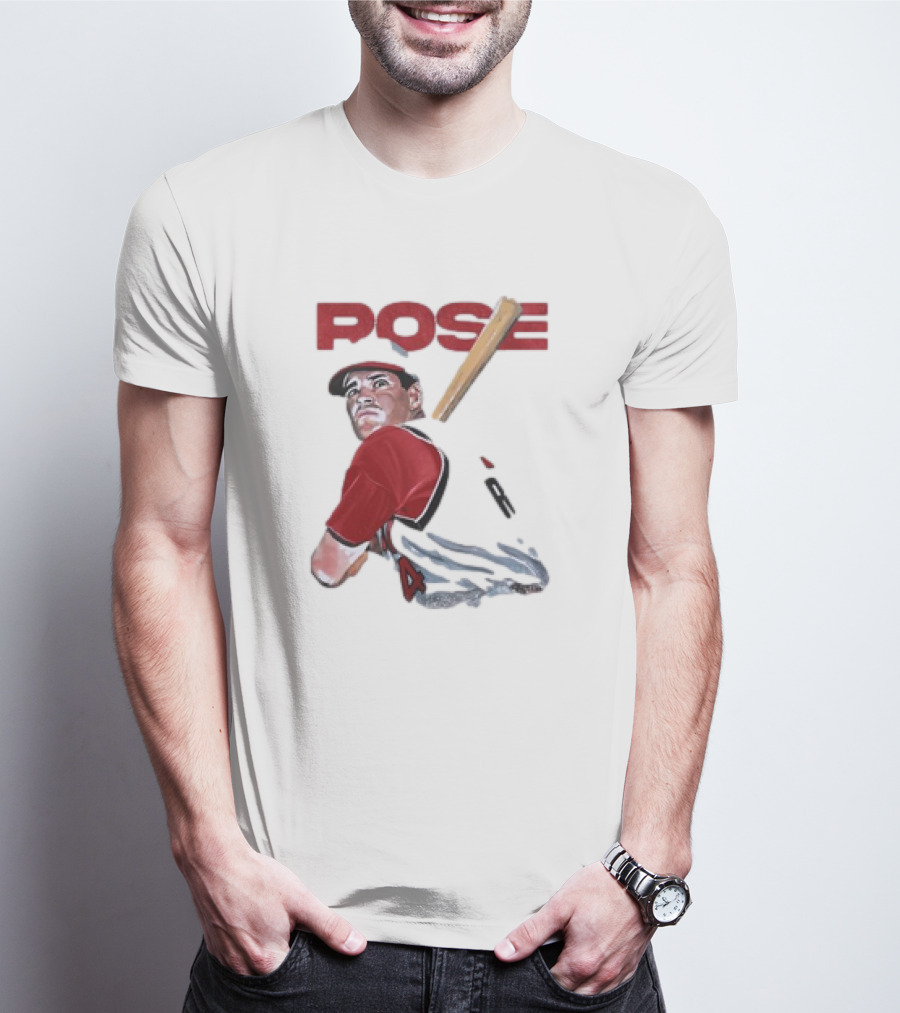 PO$E Pete Rose Baseball Bat Sports T-Shirt