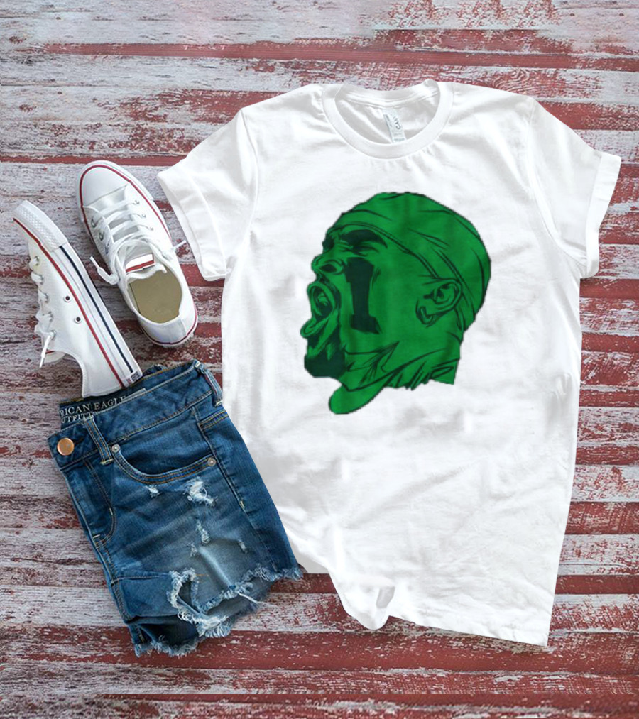 Philadelphia Eagles Jalen Hurts Green Illustration Yelling T-Shirt