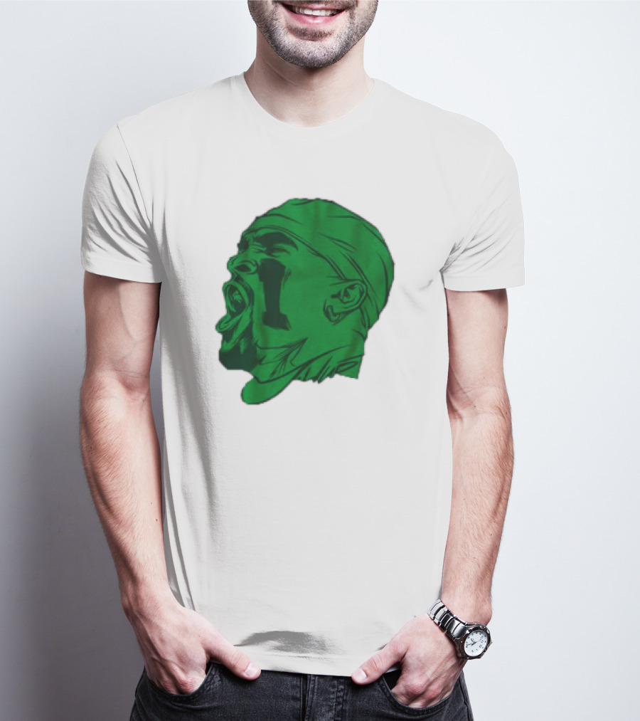Philadelphia Eagles Jalen Hurts Green Illustration Yelling T-Shirt