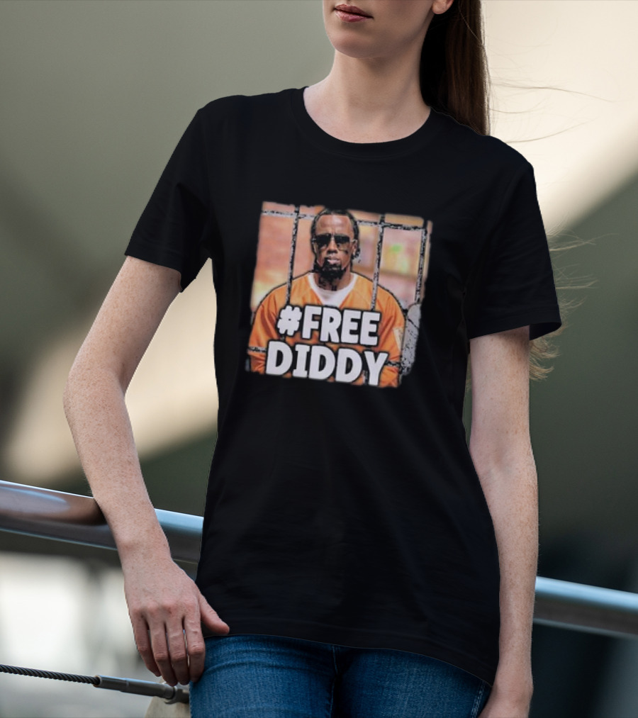 FreeDiddy Free Diddy Orange Prison Bars T-Shirt