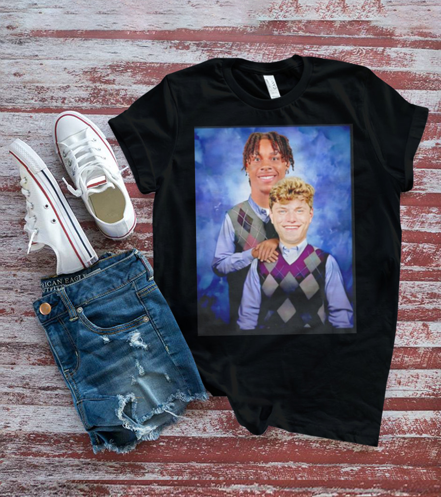 Justin Jefferson JJ McCarthy Minnesota Vikings Step Brothers Football Comedy Crossover T-Shirt
