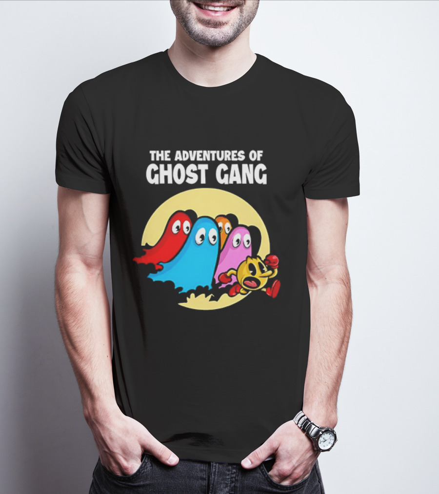 Pac-Man And The Ghosts X The Adventures Of Tintin The Adventures Of Ghost Gang T-Shirt