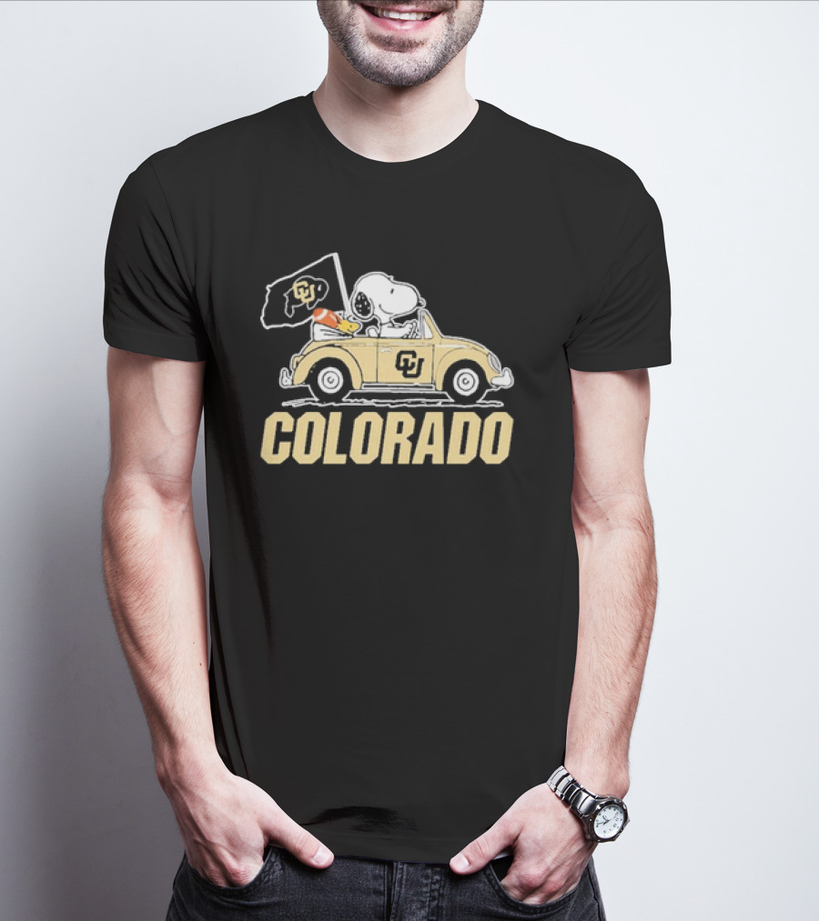 Peanuts Snoopy Woodstock Colorado Buffaloes Car T-Shirt