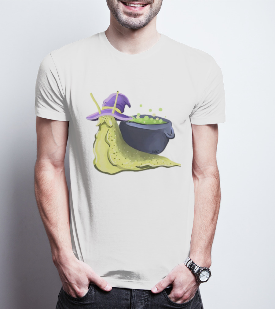 Cauldron Snail Classic Witch Hat Potion Magic T-Shirt