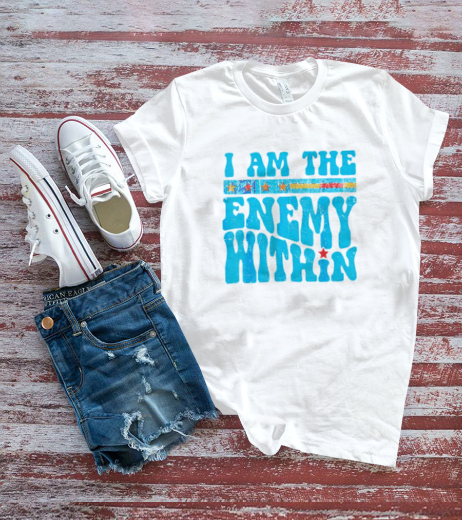 I Am The Enemy Within Retro America T-Shirt