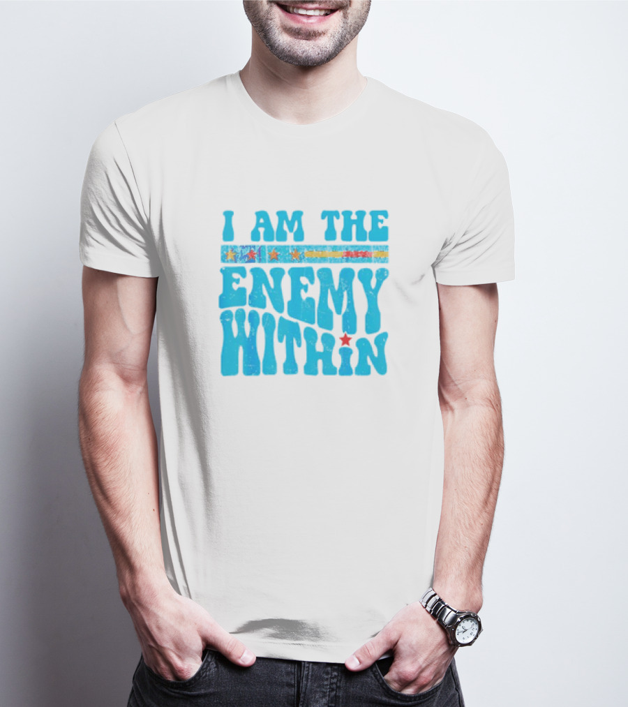 I Am The Enemy Within Retro America T-Shirt