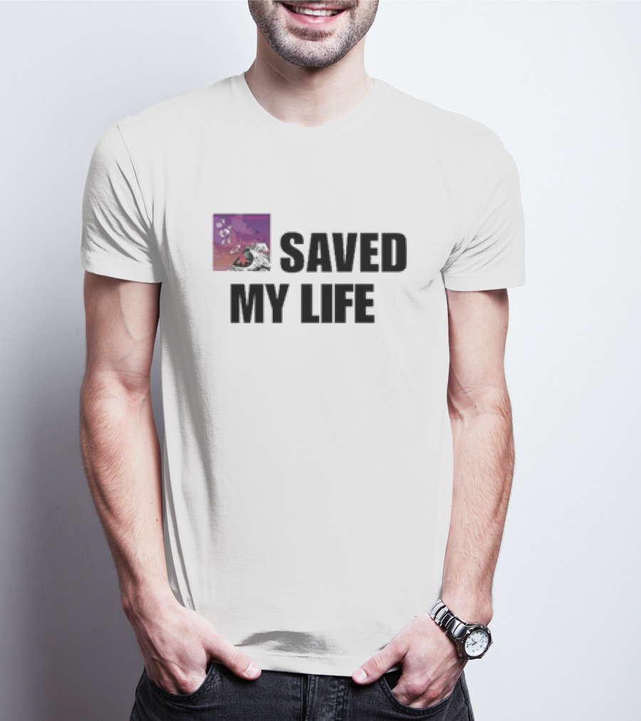 Kanye West Saved My Life Mr. Goofy Ahh Astronaut Motif T-Shirt