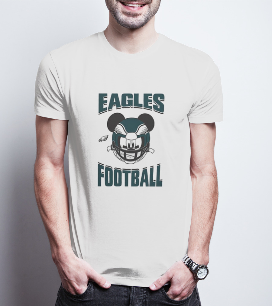 Eagles Football Mickey Mouse Helmet Philadelphia T-Shirt
