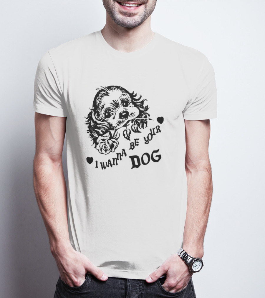 I Wanna Be Your Dog Bread And Water Print T-Shirt