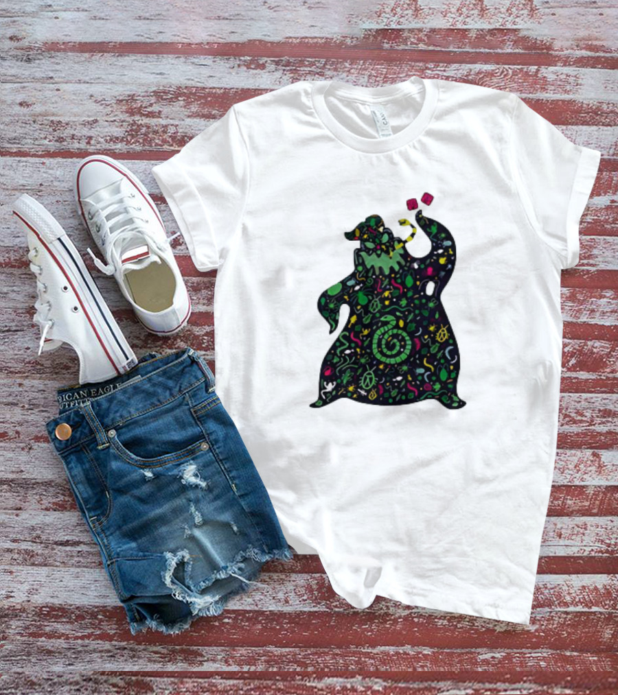 Bugs And Oogie Boogie Colorful Swirl And Leaf T-Shirt