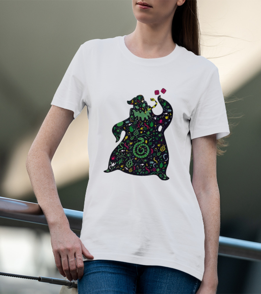 Bugs And Oogie Boogie Colorful Swirl And Leaf T-Shirt