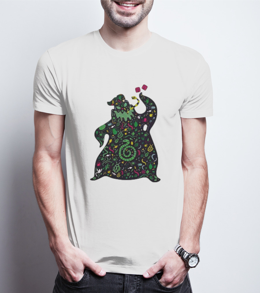 Bugs And Oogie Boogie Colorful Swirl And Leaf T-Shirt