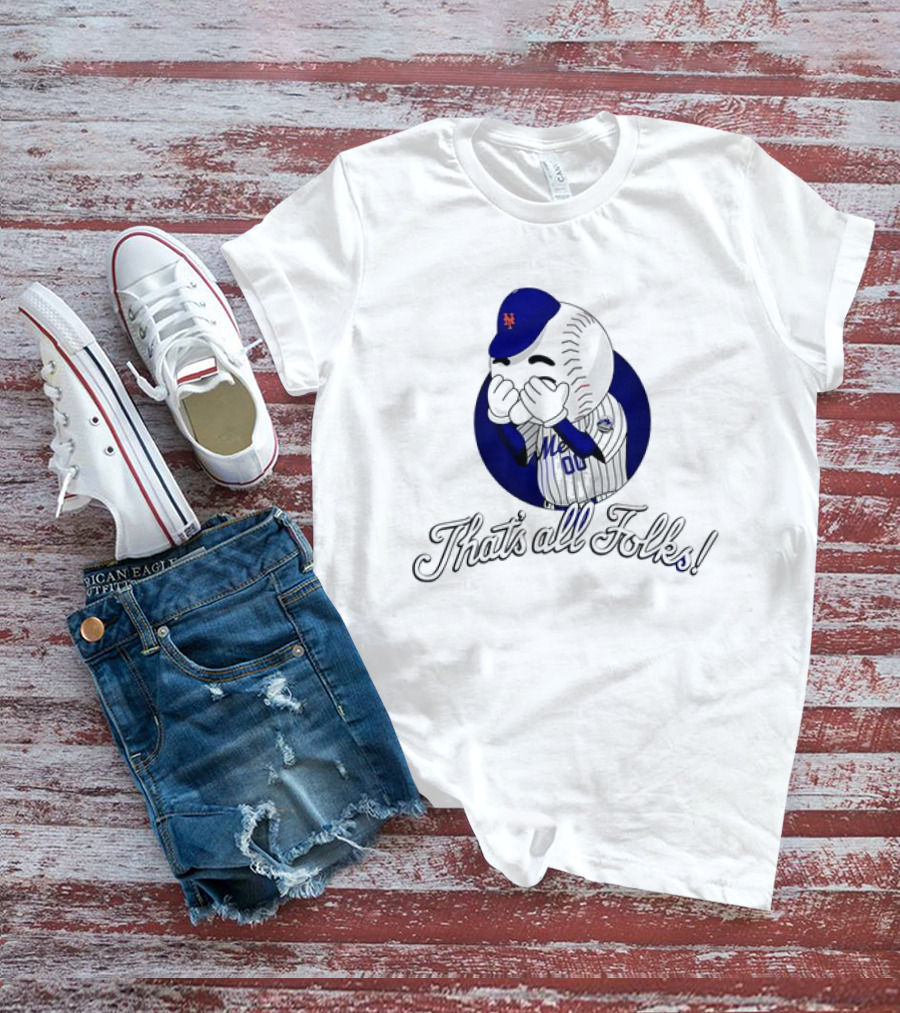 New York Mets Baseball That’s All Folks Logo Character T-Shirt