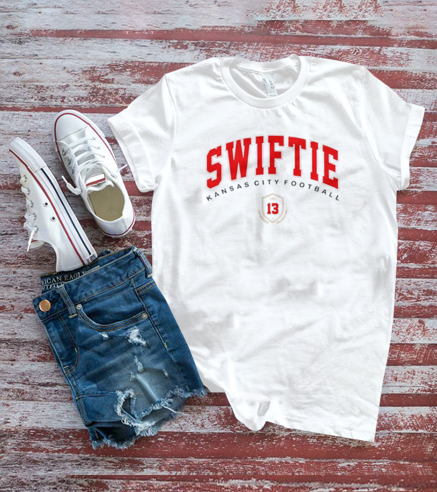 Swiftie Kansas City Football 13 Red Shield T-Shirt