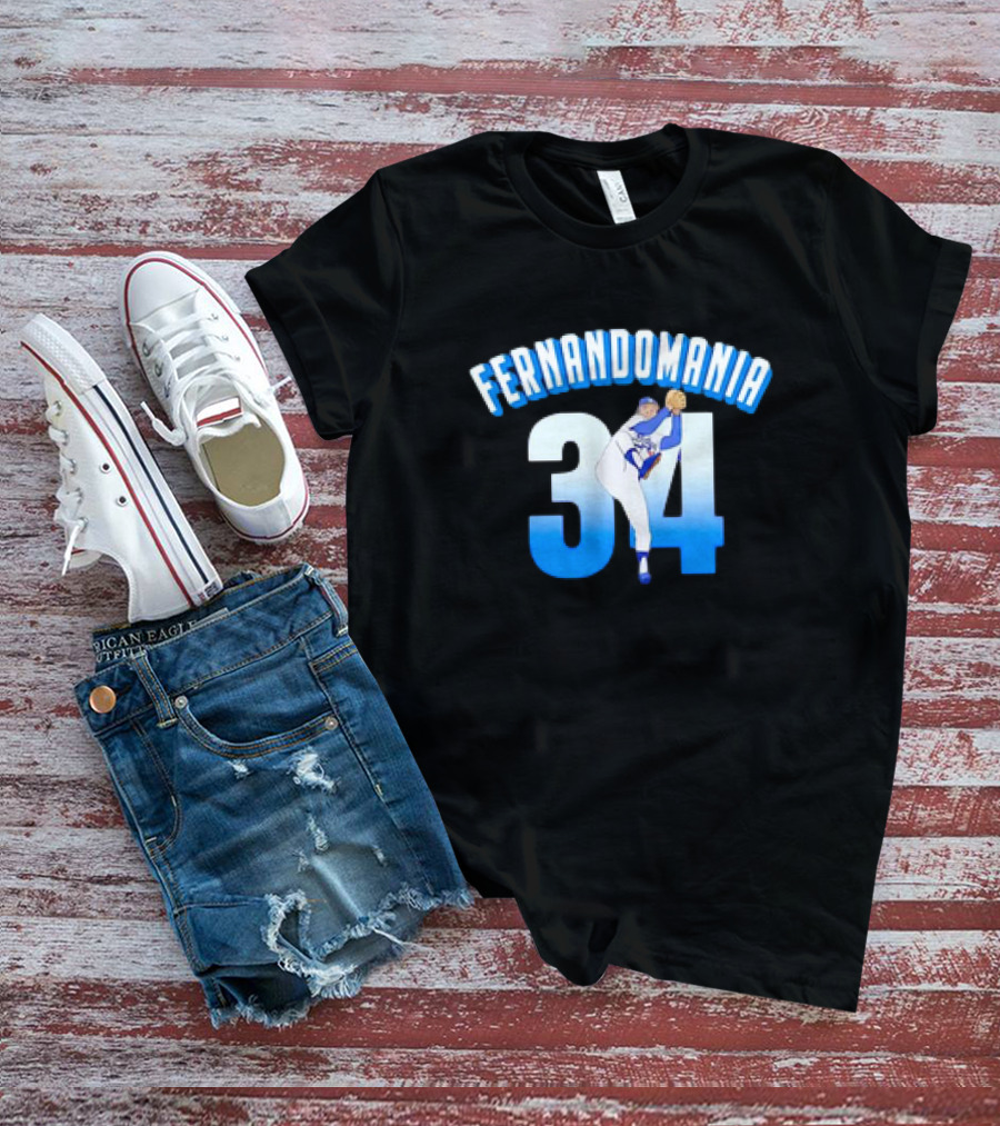 Fernandomania Vintage 34 Baseball Pitcher Iconic T-Shirt