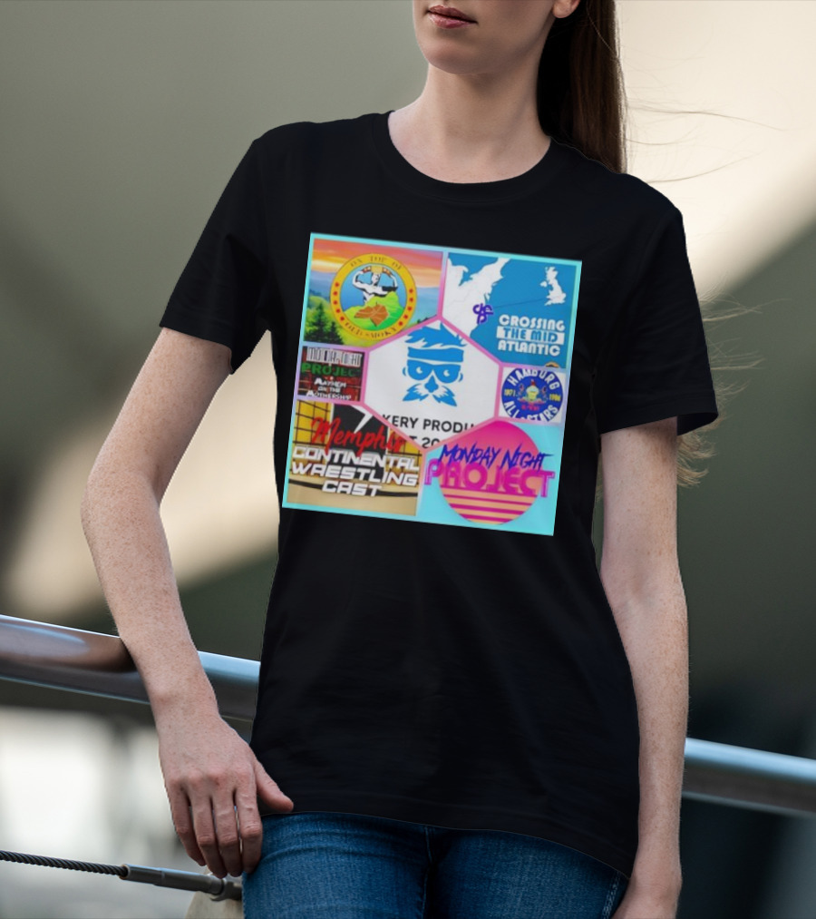 Memphis Continental Wrestling Cast Monday Night Project Crossing The Mid Atlantic T-Shirt