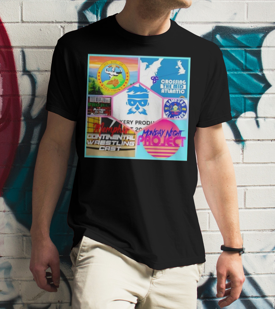 Memphis Continental Wrestling Cast Monday Night Project Crossing The Mid Atlantic T-Shirt